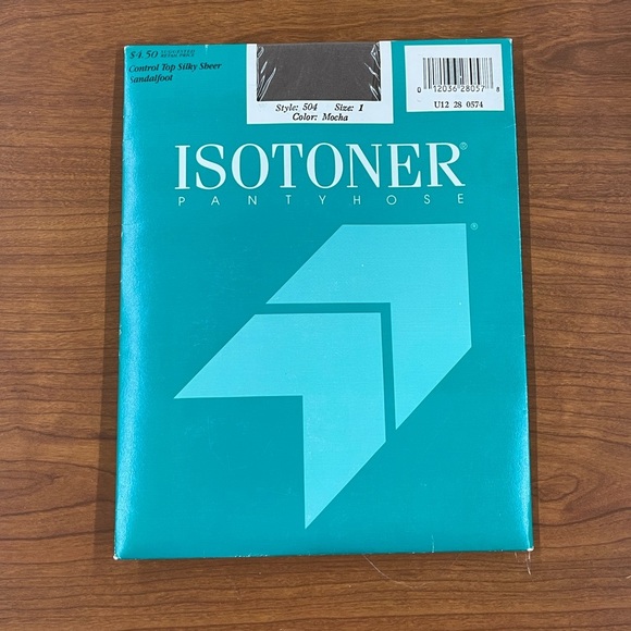 Vintage 1987 Isotoner Control Top Sandalfoot Silky Sheer Pantyhose Mocha Size 1 - Picture 1 of 3